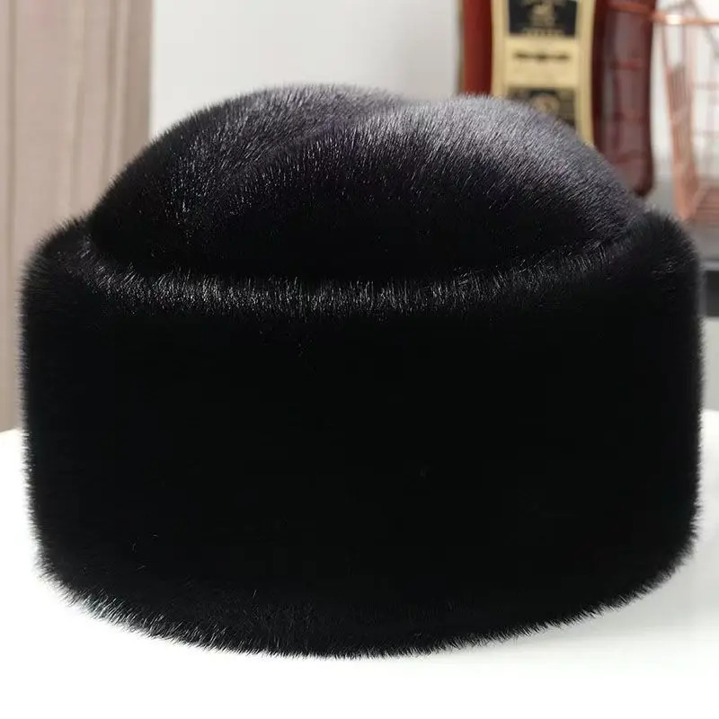 Thick Fur Caps Winter Keep Warm Brown Black Brown Hats Beret for Men Elegant Fashion Bonnet Europe and America Style 251104