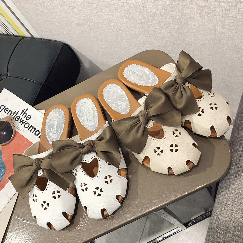 New Designer Sandals With Free Shipping Baotou Half Slippers Women's Outerwear Ins Trend 2025 Spring Collection Lazy Cute Hollow Hole Shoes Cool 