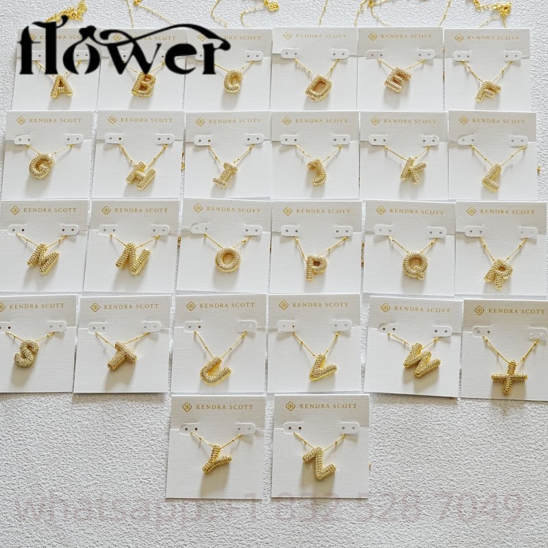 KS Jewelry A to T Alphabet Crystal Pendant Necklaces Kendraly Necklace Jewelry Scotts Chain Elegance Oval Female Collar As Birthday Gift