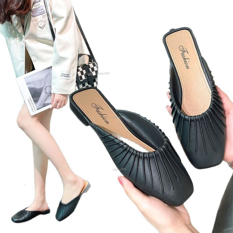 New Designer Sandals With Free Shipping Lazy Baotou Half Four Seasons Outdoorfashion Waterproof Korean Edition Internet Red Single Shoes Women's 