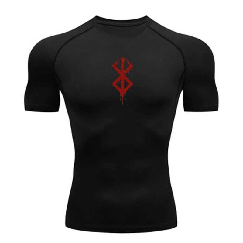 Sports T-shirt mens quick drying short sleeved sports T-shirt top gym fitness compression shirt training running T-shirt mens Rashgaard W250403