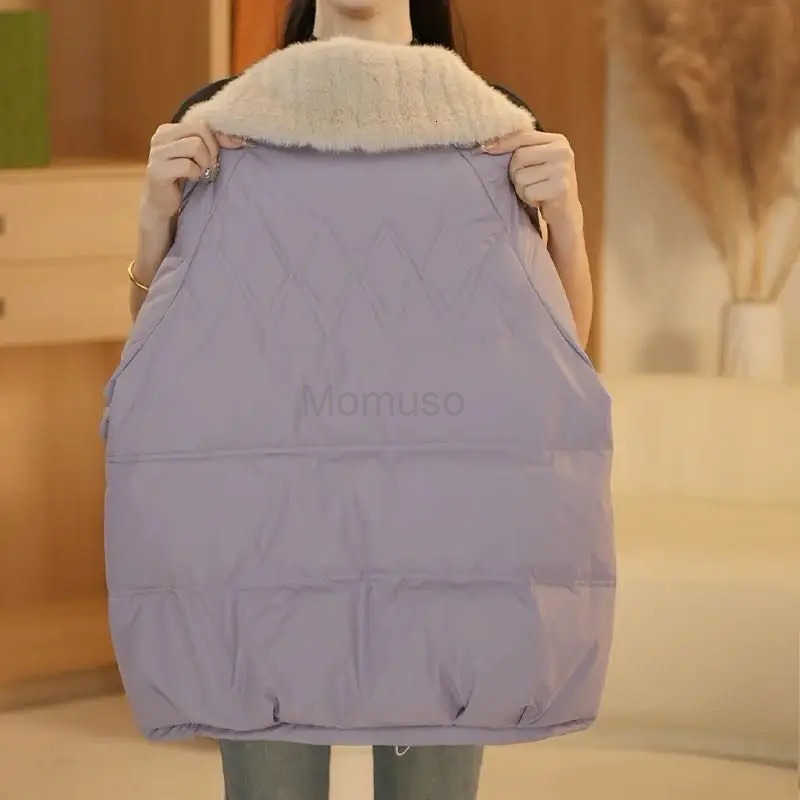 Sanrio 2025 New Girls Winter Coat Thickened Down Jacket with Teddy Bear Fur Collar Stylish Childrens Wear H251104