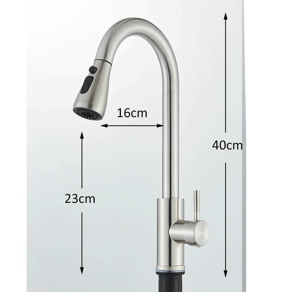 Kitchen Faucet Bed Nickel Hot and Cold Water Faucet Kitchen Sink Faucet Pl-out Sprayer For Kitchen Sink Faucet Y251104