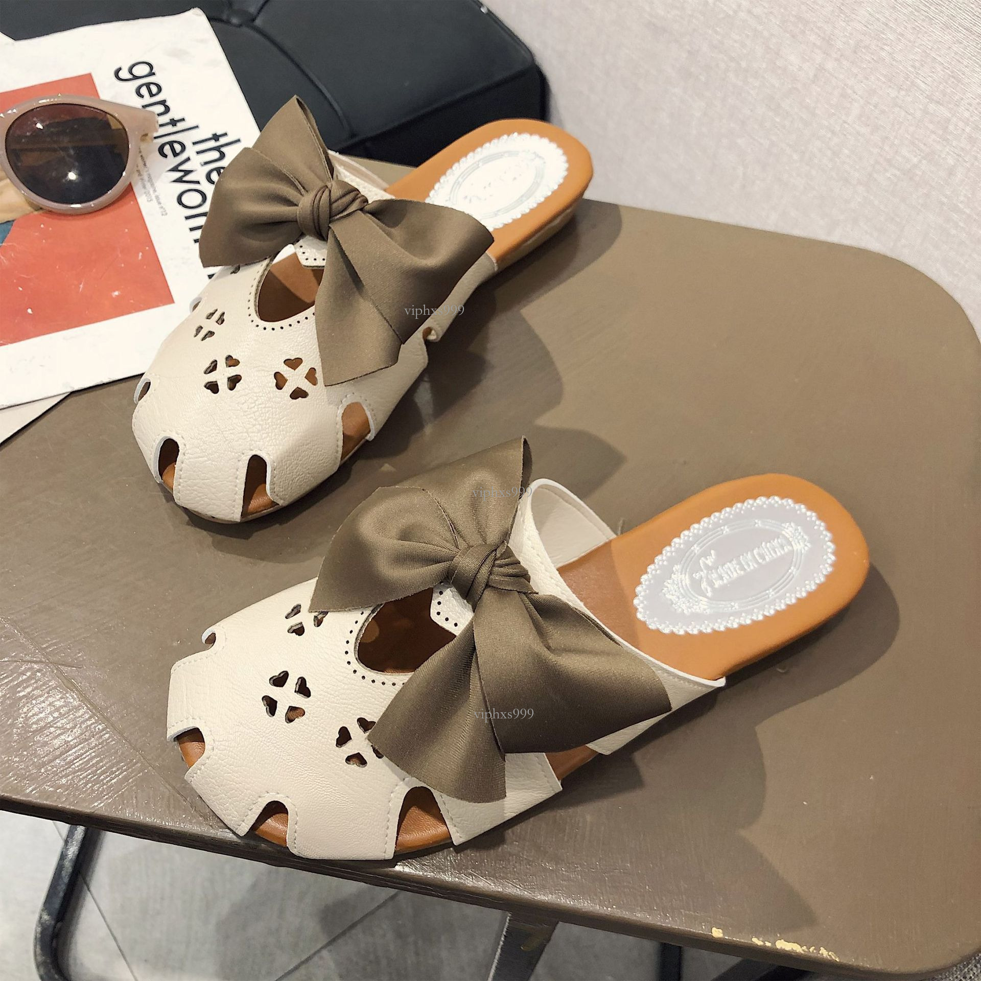 New Designer Sandals With Free Shipping Baotou Half Slippers Women's Outerwear Ins Trend 2025 Spring Collection Lazy Cute Hollow Hole Shoes Cool 