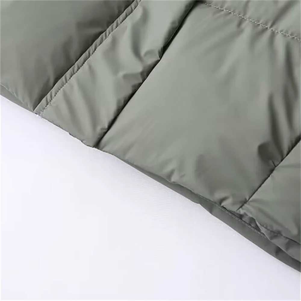 Autumn/Winter New Product Womens Hooded High Neck Loose Bread Clothes Pressure Glued Cotton Clothes Short Coat J251104