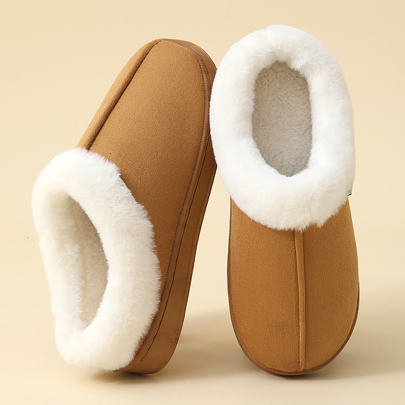 Pallene Womens Warm Fuzzy Slippers Non-slip Fur Fluffy Bedroom Slides Casual Furry Flat Slipper Winter Indoor Home Cotton Shoes 250113