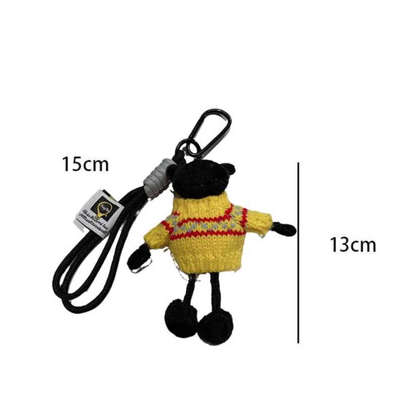 New Bag Pendant Sweater Lamb Diy Hand-woven Pendant Creative Car Keychain Pendantwomens Backpack Charm Accessories C251104