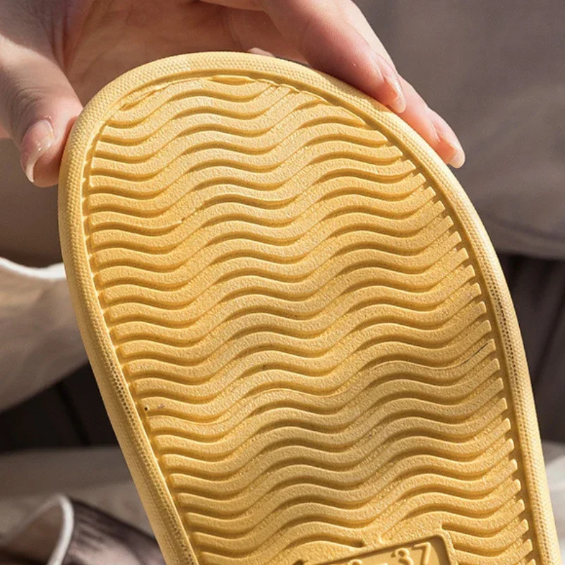 Solid Colour Mens Slippers Bathroom Anti-slip Massage Sandals Women Simple Soft Bottom Health Shoes Zapatillas Casa Hombre 250402