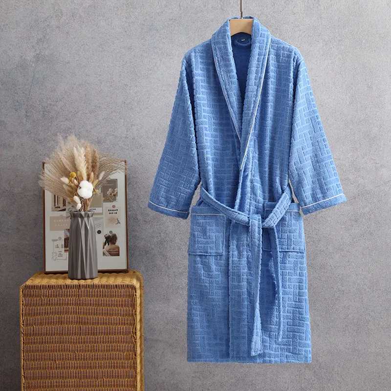 Couples 100 Cotton Terry Towel Bathrobe Robe Man And Women Kimono Dressing Gown Sleepwear Water Uptake Hotel Swimming Robe C251104