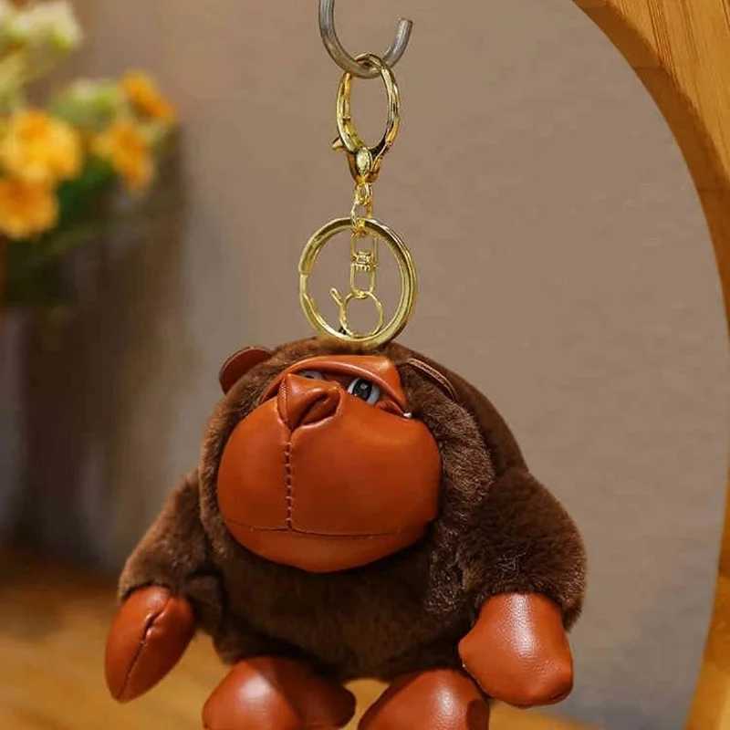 12cm King Kong Gorilla Plush Keychain Cute Monkey Stuffed Animal Toy Keyring Bag Charm Gift for Boys Girls Christmas Birthday C251104