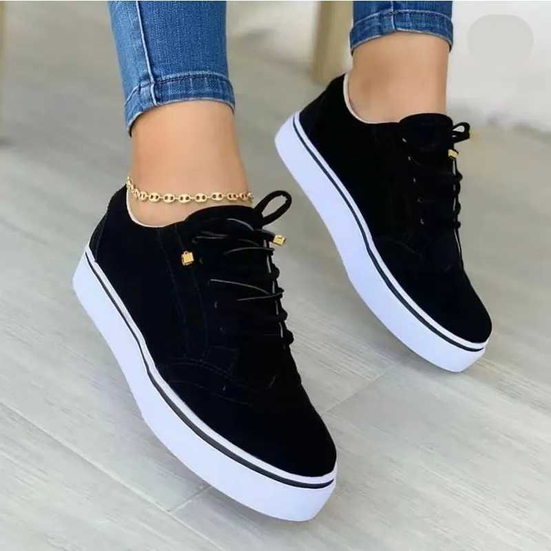 2024 new sports shoes womens flat casual sports shoes spring fashion version lace up walking womens shoes Zapatos De Mujer Z250403