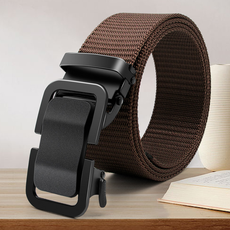 designer belt belts for men women designer mens designer belt ceinture luxe brown belt homme New style canvas automatic buckle belt best selling and v - view 5
