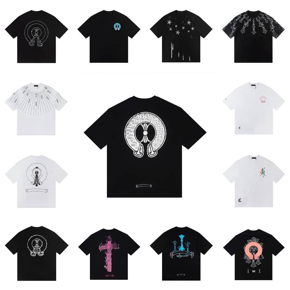 chromee heartss tshirts designer men Drop-Shoulder Skull Art Tee | Premium Cotton & Urban Vibes y2k shirts mens tshirts