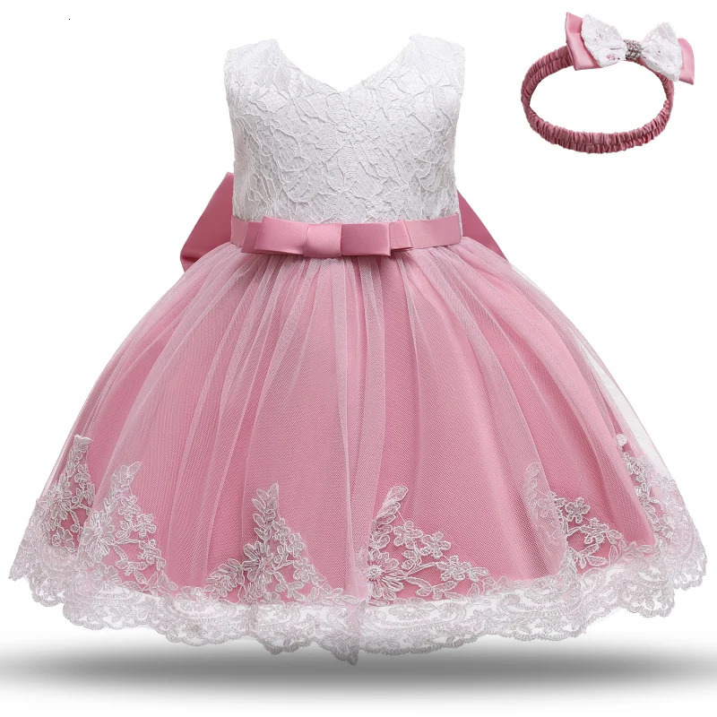 Baby Girl Dress Party Dresses for Girls 1 Year Birthday Princess Wedding Dress Lace Christening Gown Baby White Baptism Clothing 251028