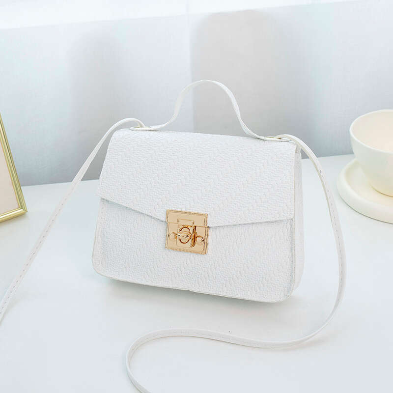 Small fashionable embossed women's fresh and sweet drawstring crossbody shoulder bag, small square bag