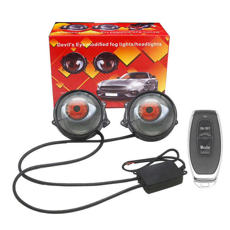 Famous Brand Car LED Headlight W Modified Lens Devil Eye Light Multi Mode