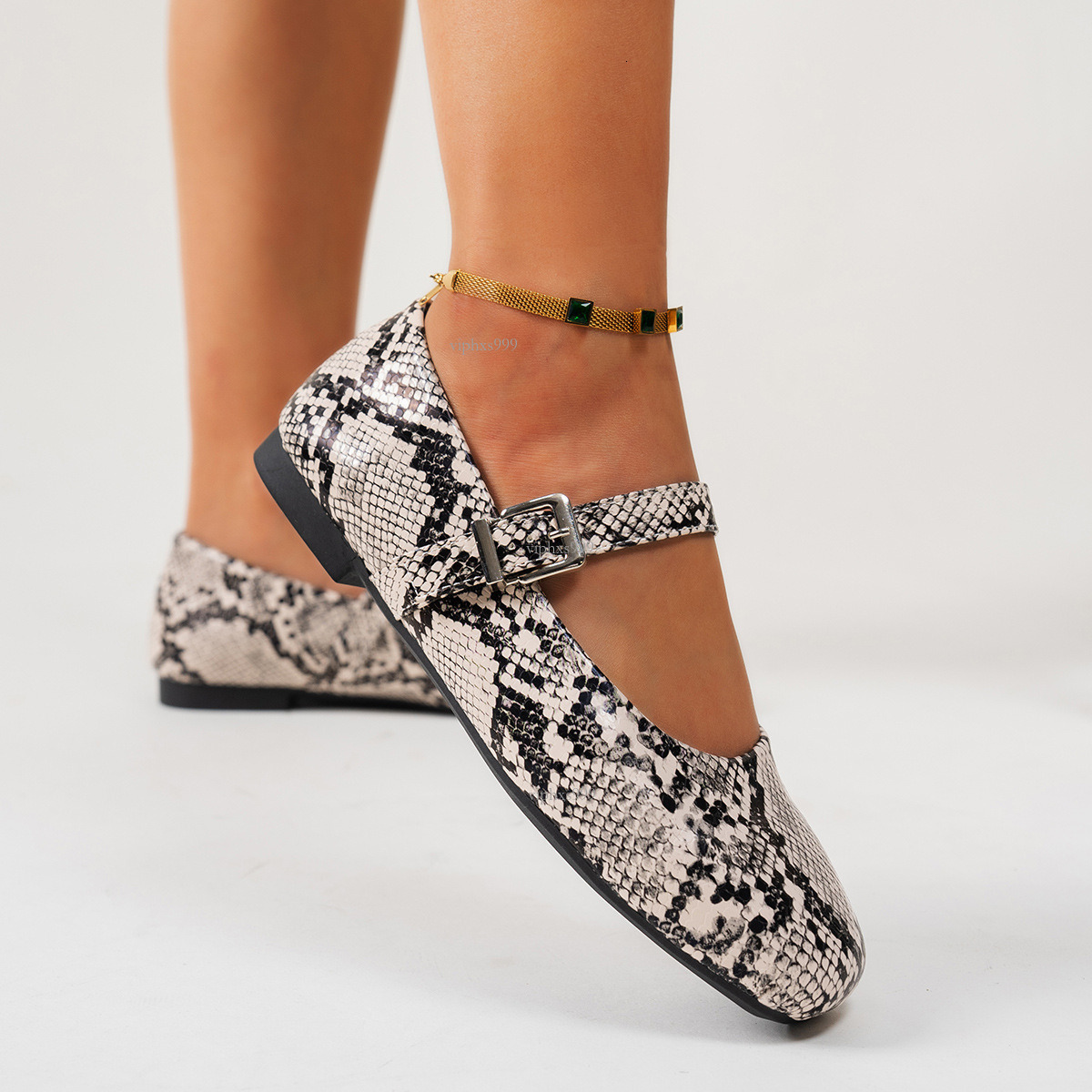 New Designer Sandals With Free Shipping Square Toe Texture New Comfortable And Casual Versatile One Foot Fashion Flat Mary Jane Women's Shoes Sin