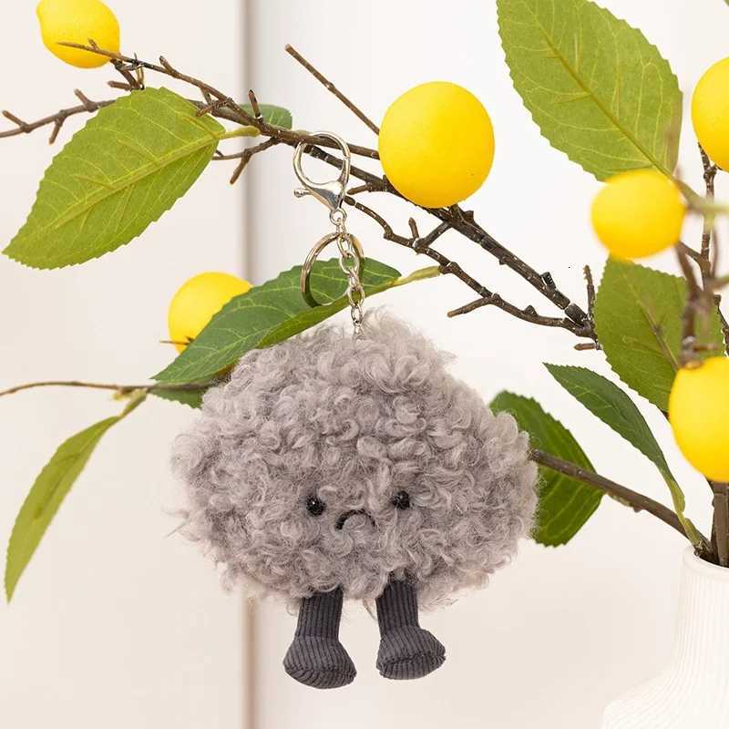 12cm Kawaii Dark Cloud Plush Keychain Cute Plush Toy Keyring Lovely Bag Pendant Backpack Hanging Decoration For Girls Gifts X251104