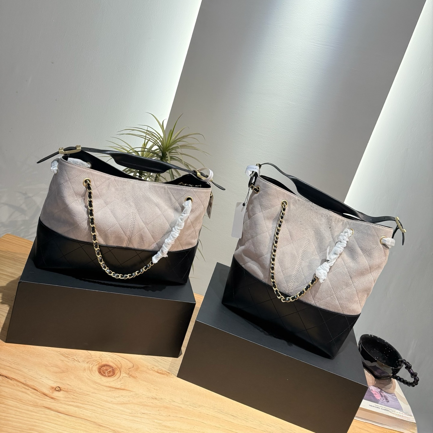 New suede matching color tote bag women's large capacity chain bag