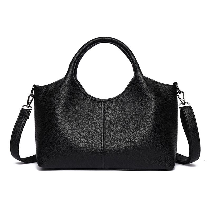 Cross-Border Foreign Trade Textured Soft Leather Women's Handbag 2025 New Lightweight Commuter Large Capacity Single Shoulder Crossbody Bag Trend