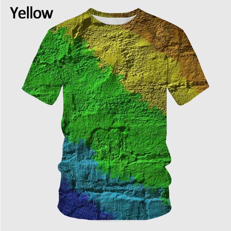 Summer New Fashion Graffiti 3D Printed Mens Summer Round Neck Short sleeved T-shirt W250403