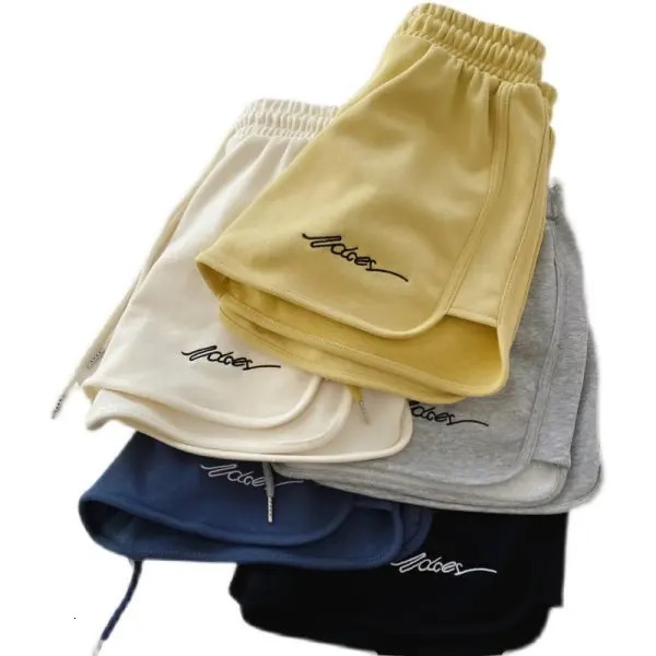 Womens Yoga Shorts High Waist Loose Wide Leg Shorts Solid Color Sports Casual Outdoor Running Cotton Comfort Summer 250403