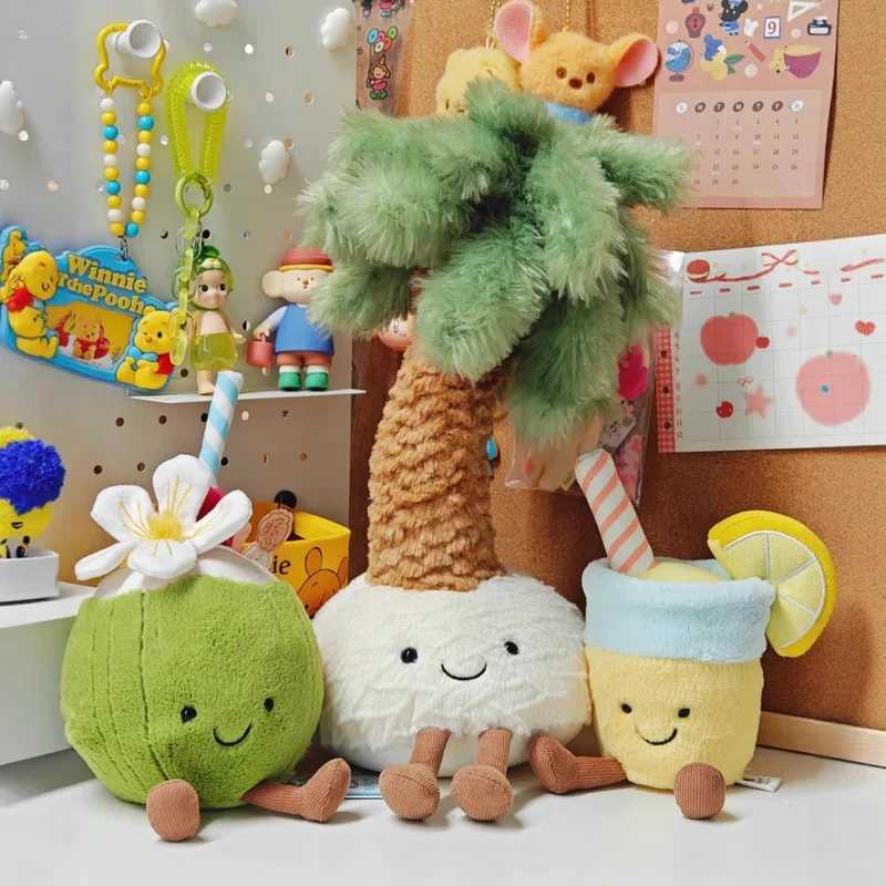 Cute Jelly 20cm Aruban Coconut Lemonade Soft Plush Toys Room Decoration Doll Cat Dog Ideal Pet Supplies Halloween Christmas Gift X251104