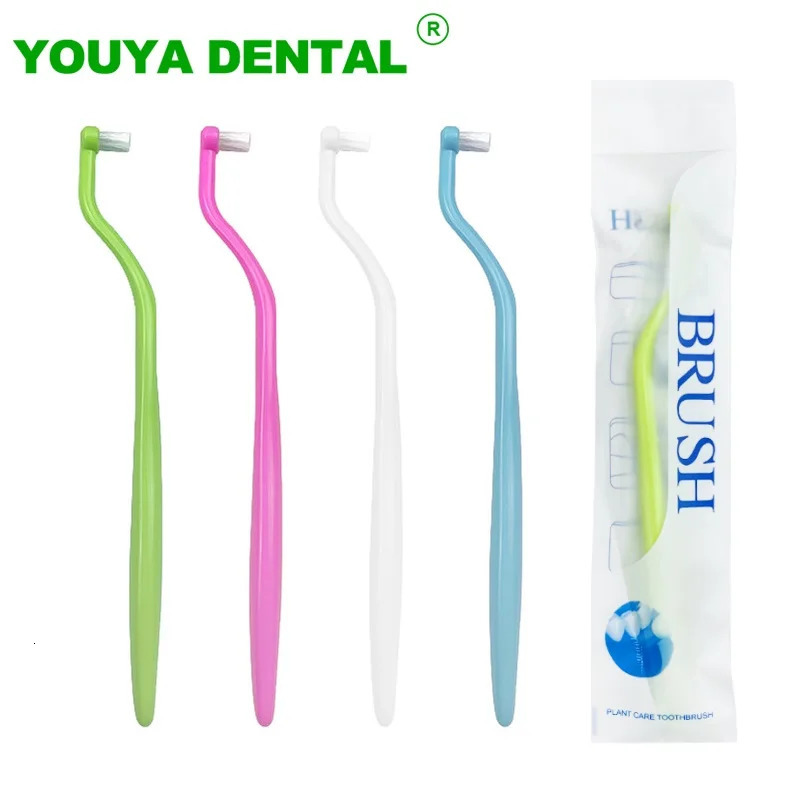 5 orthodontic toothbrushes interdental brushes single beam soft hair flat head dental cleaning and oral hygiene tools 250325