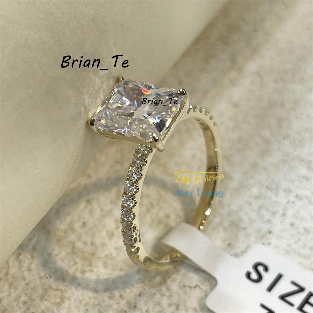 Moissanite Jewelry Custom Diamond Wedding Ring Women S925 10K Solid Gold Fine Jewelry Moissanite Engagement Ring