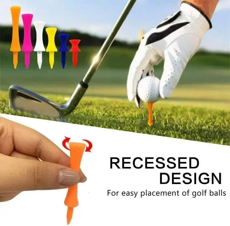 50 Pack Golf Tees Plastic Step Colored BulkGolf Tees Castle for Golfer Practice 250403
