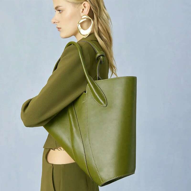 Custom Initials Bucket Bags For Women Designer Handbag And Purses 2025 New In PU Petal Top Handle Large Capacity Shoulder