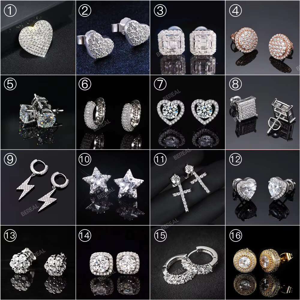 Factory Wholesale Price14K 18K Gold Earring GIA IGI Cvd HPHT Certified Asscher Cut Lab Grown Diamond Fine Jewelry Earring Women