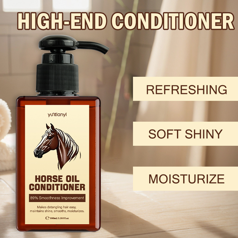 Yuntianyi Horse Oil Conditioner 100ml 89% Smoothness Improvement Detangling Hair Care