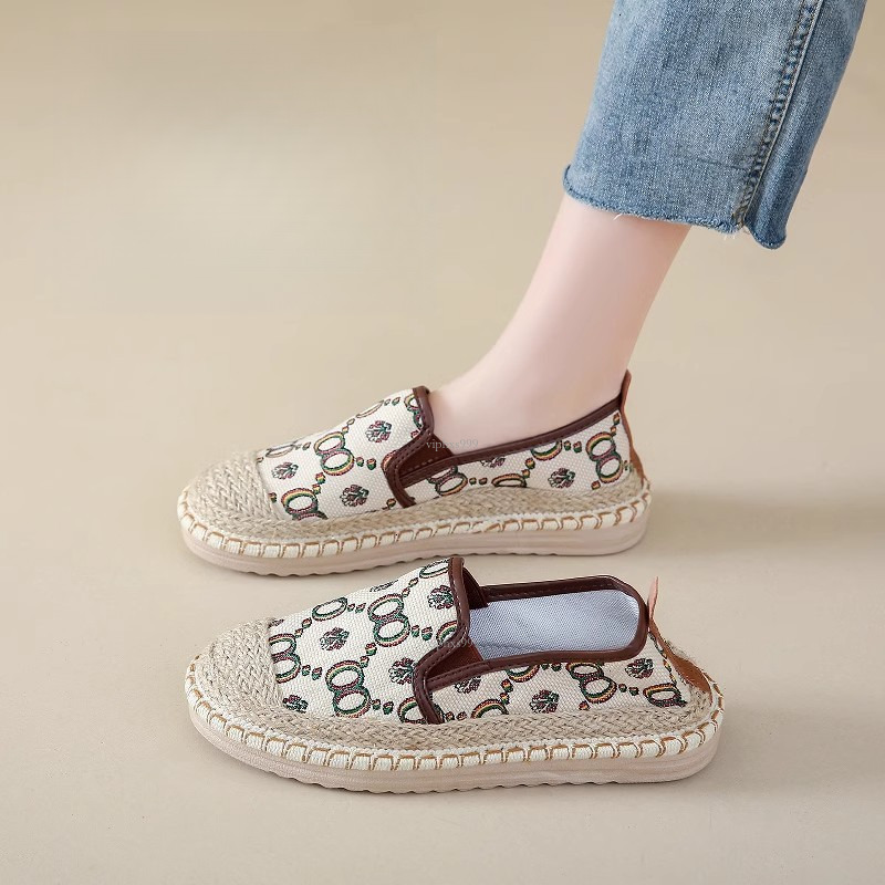 New Designer Sandals With Free Shipping Fisherman's Women's 2025 Summer New Linen Breathable Step On Small Fragrant Style With Skirt Lazy Mo