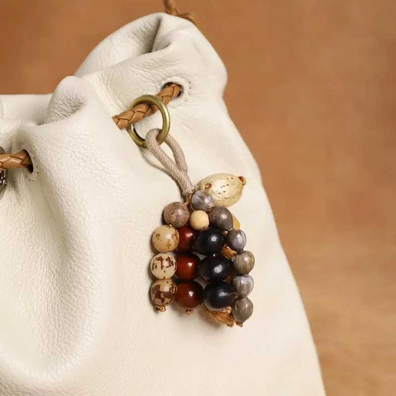 Lucky Backpack Accessory with Bodhi Beads Keyring Charm Ornament for Women C251104