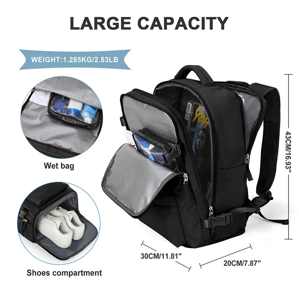 Women Backpack Travel Cabin Airplane Wizzair 40x30x20 Backpack Travel Cabin Hand Luggage Handbag Mens Backpack Notebook Backpack 251103