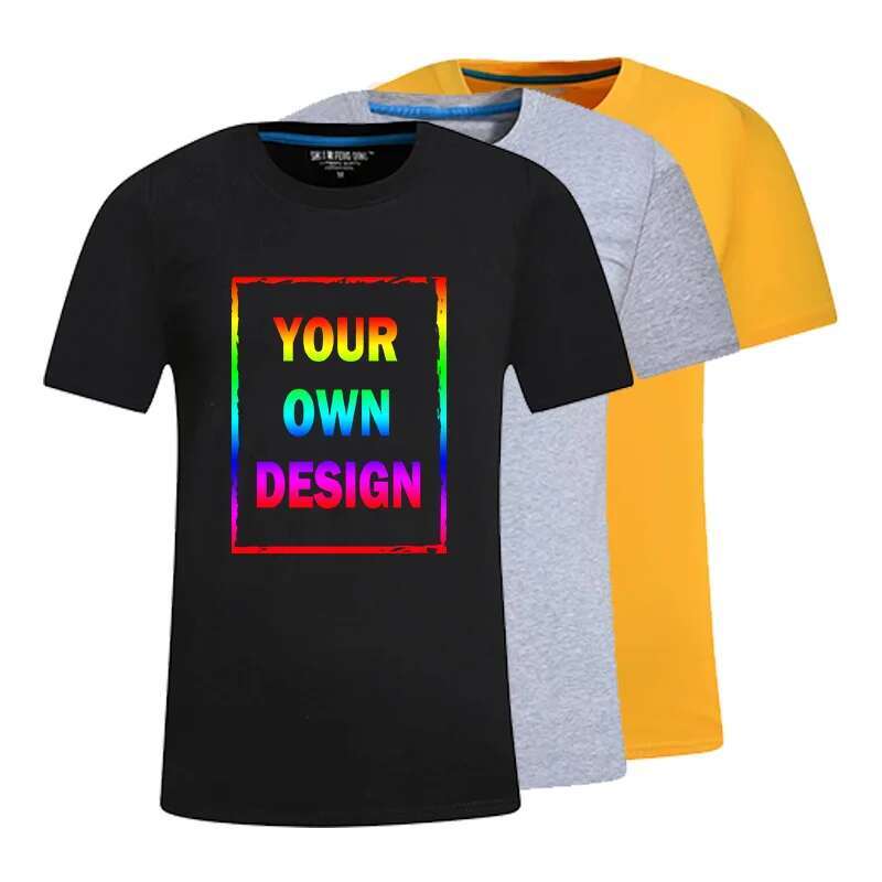 Customized/Designed T-shirt Men's and Women's Short sleeved Cotton DIY Team/Advertising/Commemorative Shirt Top