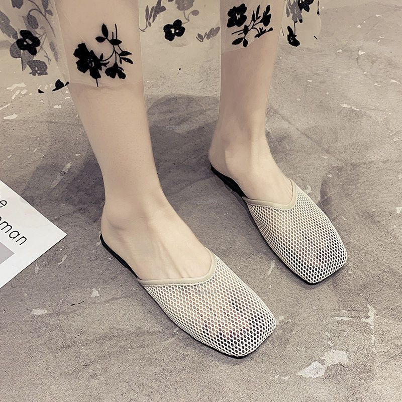 New Designer Sandals With Free Shipping Baotou Slippers Women In Summer Flat Bottomed Fashion Korean Version Simple Non Slip Lazy Cool Slippers Hollow