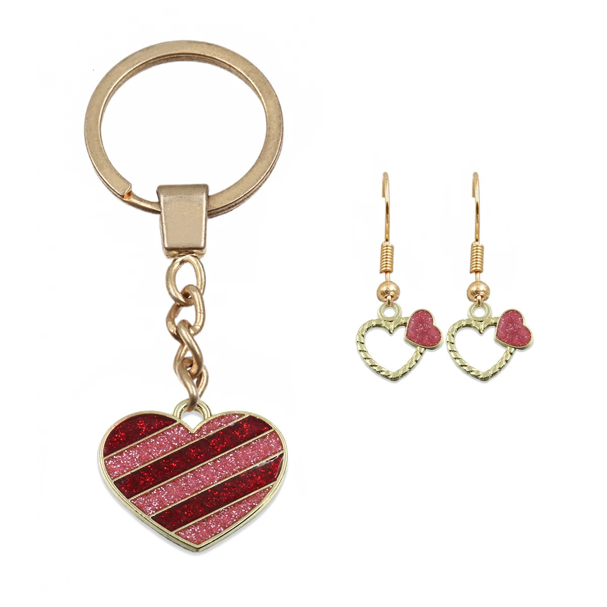 10Pcs 21 Style Mixed Size Alloy Metal Drip Oil Valentines Day Charm Love Heart Pendant for Enamel DIY Bracelet Jewelry Making 250325