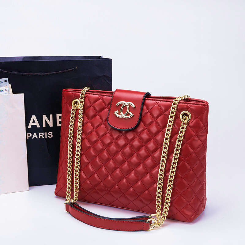 designer bag Luxury bag New trendy large capacity Chanel diamond grid chain bag, genuine leather women's bag, fashionable single shoulder crossbo