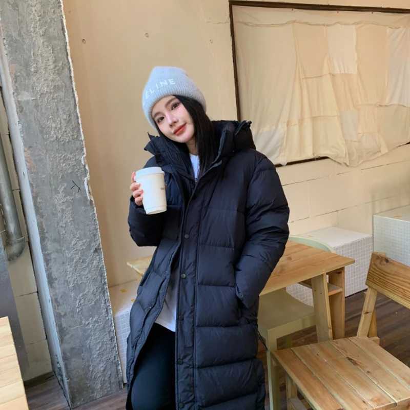 Winter -15Long Hooded Warm Down Jacket Women White Duck Down Warm Knee Length Jackets Female Warm Thick Loose Parker Outwears J251104
