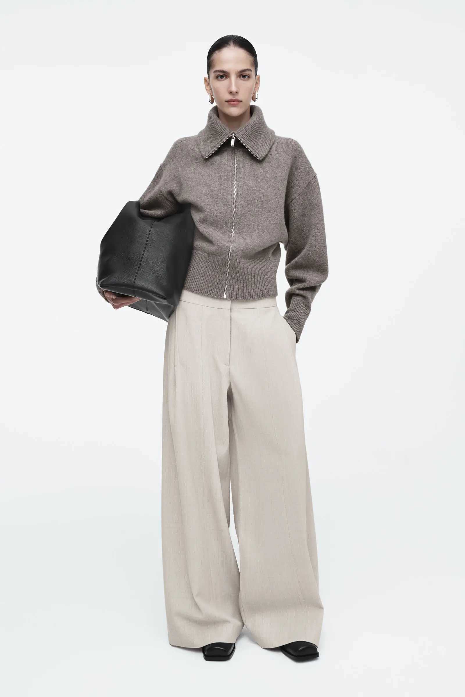 Ethereal MD 2025 cos winter new style of Ladies casual standard fit waistcinching knitted pilot jacket J251103