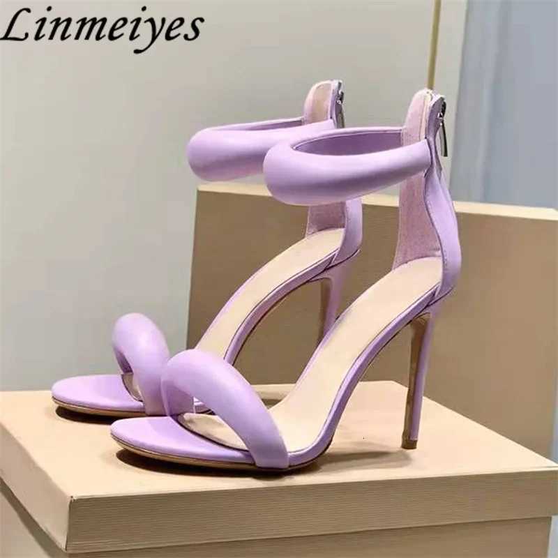 Summer Sandals Women High Heels Dress Party Shoes Woman Peep Toe One Strap Back Zipper Sandalias Mujer Stiletto Sandals Female W251104