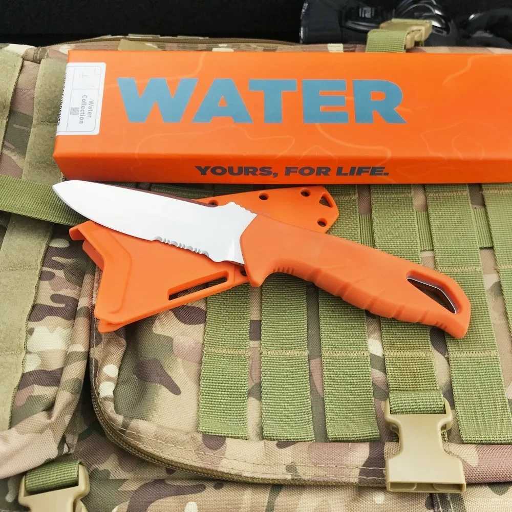 New BM 18040 Survival Fixed Blade Knife D2 Blade Nylon Fiber Handle Tactical Outdoor Knife EDC Hunting Camping Tool with SheathC250403