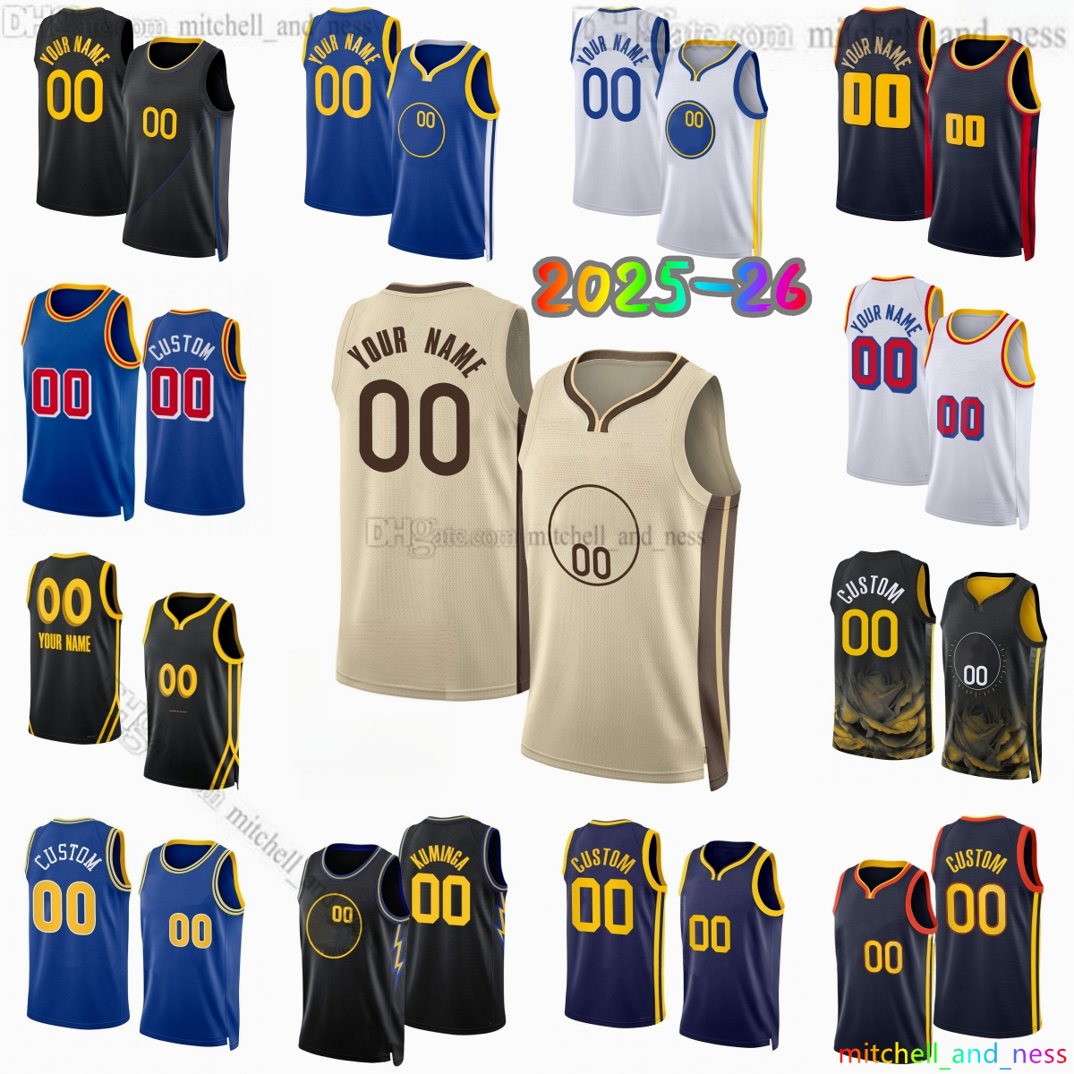 Custom 2025-26 New 30 Stephen Curry Printed Basketball Jersey 10 Jimmy Butler III 7 Buddy Hield 00 Jonathan Kuminga 8 DeAnthony Melton Podziemski Green Jerseys Shorts