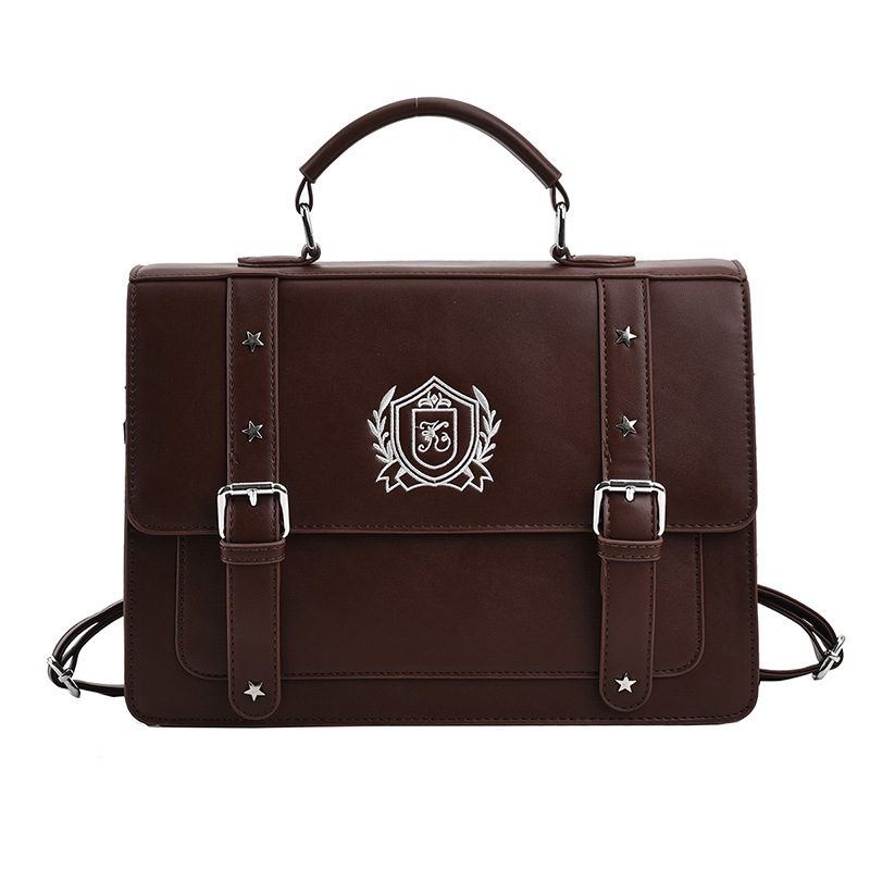 2025S New Model Designer Bag New Handheld Academy Style Uniform PU Backpack Large Capacity Single Shoulder Crossbody Bag Totebag