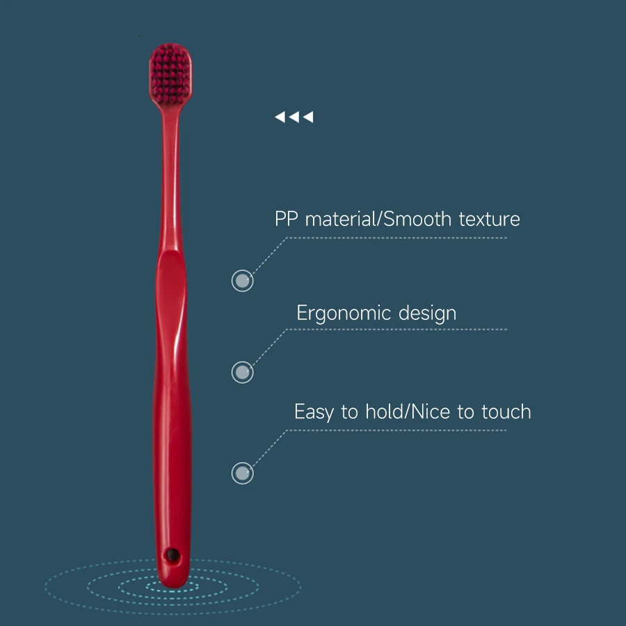 Four colors of volcanic charcoal toothbrush wide soft environmentally friendly portable fiber optic highquality oral hygiene care direct delivery 2503