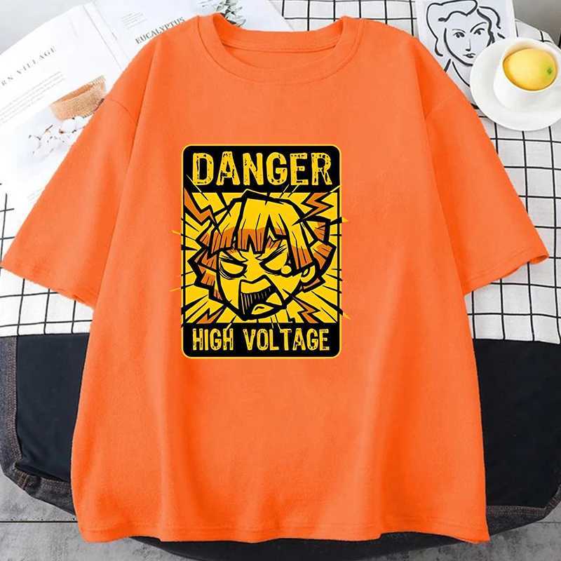 New fun anime T-shirt unisex short sleeved O-neck summer casual Agatsuma Zenitsu printed T-shirt top W250403