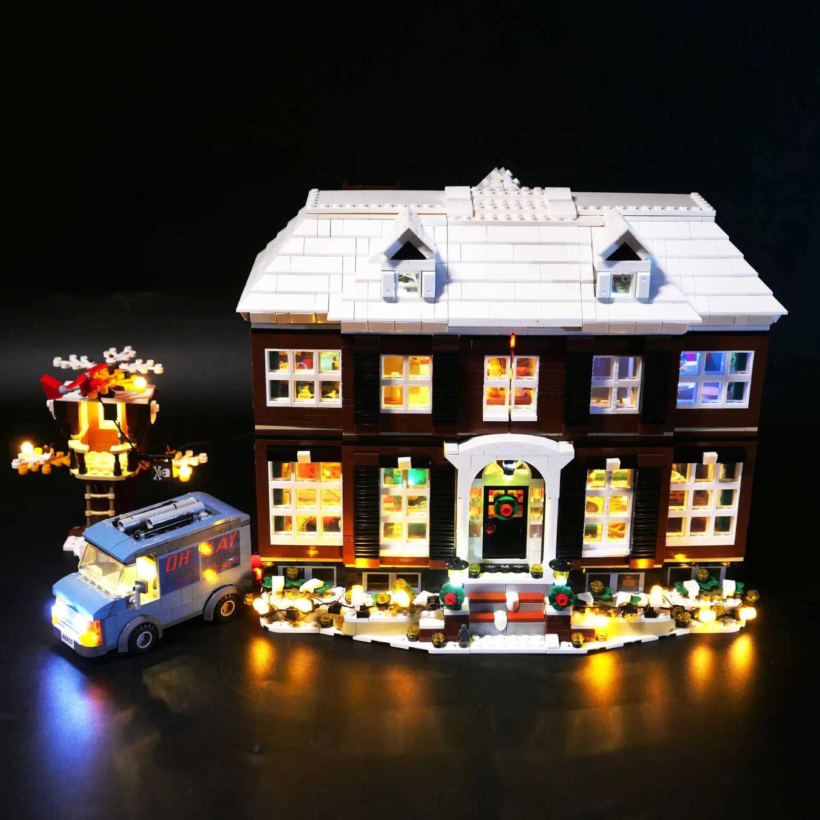 LED Lighting Kit Compatible with 21330 Home Alone House Building Blocks Model Remote Control Lamp Accessories Lights Only K251103