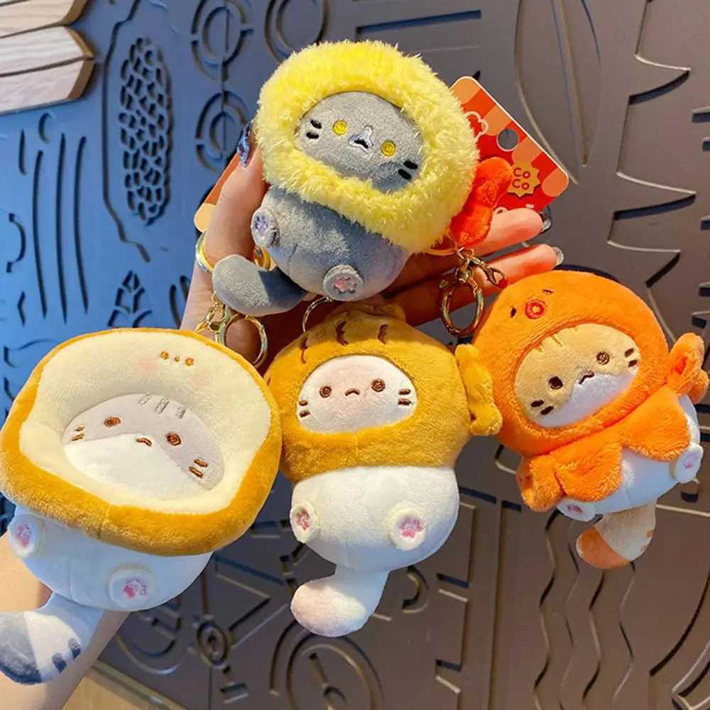 Cute Plush Kitten Keychain Creative Fashion Doll Backpack Car Key Decoration Pendant GiftW251103